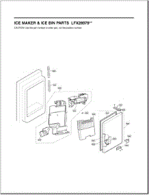 Ice Maker & Ice Bin Parts parts for Lg Refrigerator 48231784412 from AppliancePartsPros.com