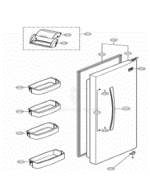 Refrigertor Door parts for Lg Refrigerator 51072 from AppliancePartsPros.com