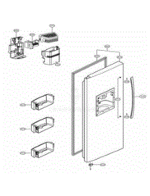 Freezer Door Part parts for Lg Refrigerator 51089 from AppliancePartsPros.com