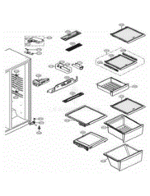 Refrigertor Compartment parts for Lg Refrigerator 51089 from AppliancePartsPros.com