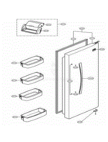 Refrigertor Door parts for Lg Refrigerator 51089 from AppliancePartsPros.com