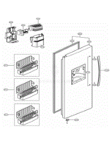 Freezer Door Part parts for Lg Refrigerator 51093 from AppliancePartsPros.com