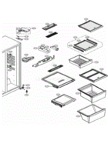 Refrigertor Compartment parts for Lg Refrigerator 51093 from AppliancePartsPros.com