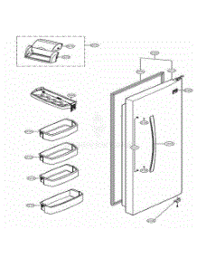 Refrigertor Door parts for Lg Refrigerator 51093 from AppliancePartsPros.com