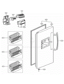 Freezer Door Part parts for Lg Refrigerator 51099 from AppliancePartsPros.com