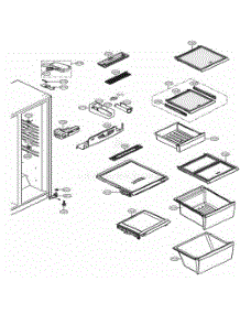 Refrigerator Compartment parts for Lg Refrigerator 51099 from AppliancePartsPros.com