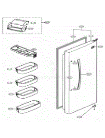 Refrigerator Door parts for Lg Refrigerator 51099 from AppliancePartsPros.com