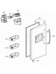 Freezer Door Part parts for Lg Refrigerator 51379 from AppliancePartsPros.com