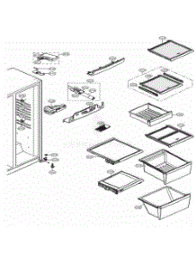 Refrigerator Compartment parts for Lg Refrigerator 51379 from AppliancePartsPros.com