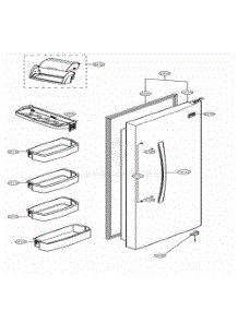 Refrigerator Door parts for Lg Refrigerator 51379 from AppliancePartsPros.com