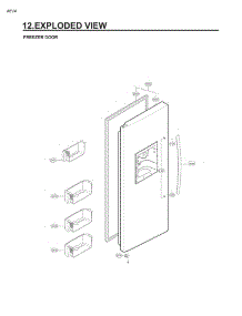 Freezer Door parts for Lg Refrigerator 51814 from AppliancePartsPros.com