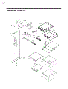 Refrigerator Compartment parts for Lg Refrigerator 51814 from AppliancePartsPros.com