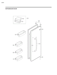 Refrigerator Door parts for Lg Refrigerator 51814 from AppliancePartsPros.com