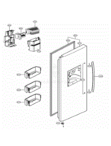 Freezer Door Part parts for Lg Refrigerator 51822 from AppliancePartsPros.com