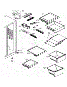 Refrigerator Compartment parts for Lg Refrigerator 51822 from AppliancePartsPros.com