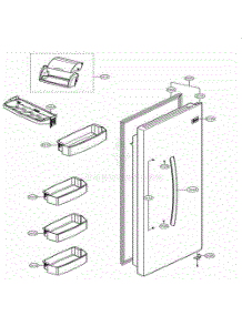 Refrigerator Door parts for Lg Refrigerator 51822 from AppliancePartsPros.com
