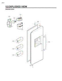 Freezer Door parts for Lg Refrigerator 51823 from AppliancePartsPros.com