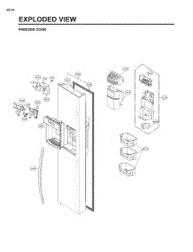 Freezer Door parts for Lg Refrigerator 51833 from AppliancePartsPros.com