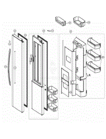 Refrigerator Door parts for Lg Refrigerator 51862 from AppliancePartsPros.com