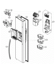 Freezer Door parts for Lg Refrigerator 51867 from AppliancePartsPros.com