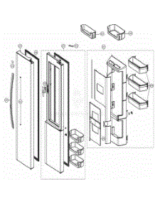 Refrigerator Door parts for Lg Refrigerator 51867 from AppliancePartsPros.com