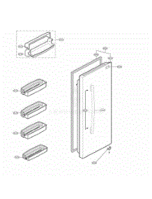 Refrigerator Door parts for Lg Refrigerator 58813 from AppliancePartsPros.com