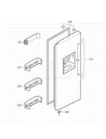 Freezer Door parts for Lg Refrigerator 58814 from AppliancePartsPros.com