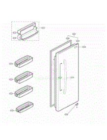 Refrigerator Door parts for Lg Refrigerator 58814 from AppliancePartsPros.com