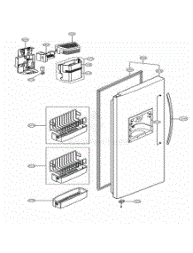 Freezer Door Part parts for Lg Refrigerator 58826 from AppliancePartsPros.com