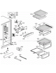 Refrigerator Compartment parts for Lg Refrigerator 58826 from AppliancePartsPros.com