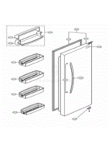 Refrigerator Door parts for Lg Refrigerator 58826 from AppliancePartsPros.com