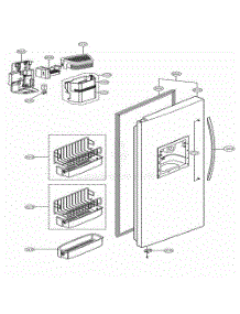 Freezer Door Part parts for Lg Refrigerator 58829 from AppliancePartsPros.com