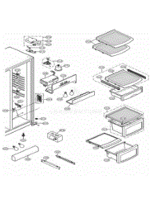 Refrigerator Compartment parts for Lg Refrigerator 58829 from AppliancePartsPros.com