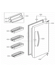 Refrigerator Door parts for Lg Refrigerator 58829 from AppliancePartsPros.com