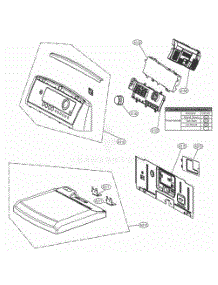 Control Panel And Plate Assembly Electric Type parts for Lg Washer Dryer Combo 61513 from AppliancePartsPros.com