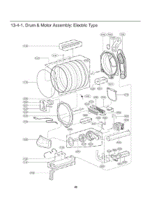 Drum & Motor Assembly parts for Lg Dryer 61622 from AppliancePartsPros.com