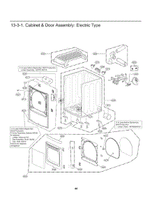 Section 3 parts for Lg Dryer 61623 from AppliancePartsPros.com