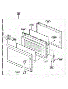 Door Parts parts for Lg Range 62644 from AppliancePartsPros.com