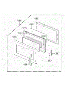 Door Parts parts for Lg Microwave 62752 from AppliancePartsPros.com