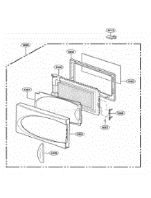 Door Parts parts for Lg Range 63109301 from AppliancePartsPros.com