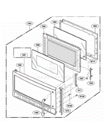 Door Parts parts for Lg Range 63763 from AppliancePartsPros.com