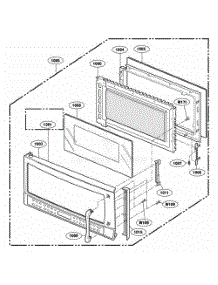 Door Parts parts for Lg Range 64669 from AppliancePartsPros.com