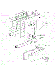 Door Parts parts for Lg Refrigerator 65002 from AppliancePartsPros.com