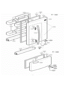 Door Parts parts for Lg Refrigerator 65012 from AppliancePartsPros.com