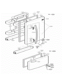 Door Parts parts for Lg Refrigerator 65202 from AppliancePartsPros.com