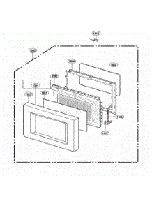 Door Parts parts for Lg Range 65223 from AppliancePartsPros.com