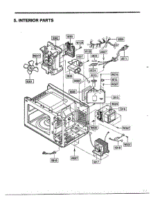 Complete Microwave Ass`Y Page 5 parts for Lg Microwave 68-9245 from AppliancePartsPros.com