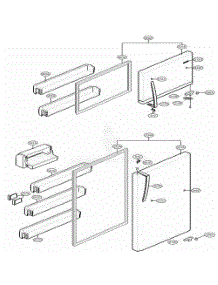 Door Parts parts for Lg Refrigerator 68039 from AppliancePartsPros.com