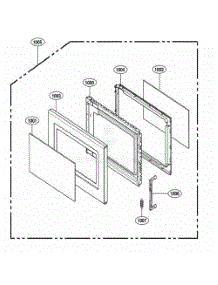 Door Parts parts for Lg Range 69129 from AppliancePartsPros.com