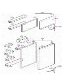 Door Parts parts for Lg Refrigerator 69372 from AppliancePartsPros.com